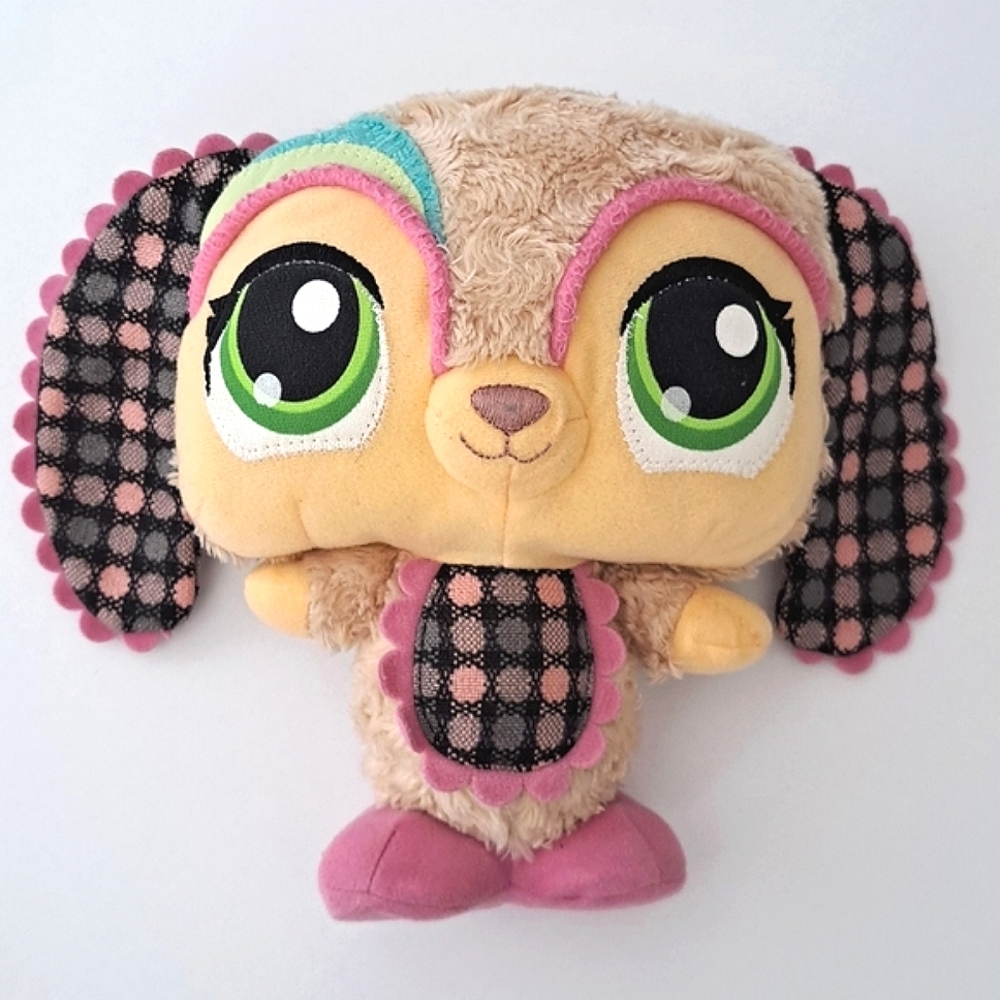 7" LPS Littlest Pet Shop Dog 2009 Hasbro Plush Stuffed Animal